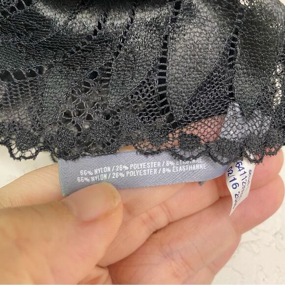 Aerie Black Lace V Neck Bralette Medium - Picture 5 of 8